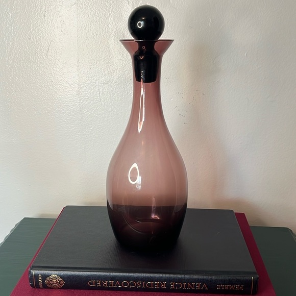 International Silver Company Other - MCM VTG Amethyst Purple Glass Decanter w/ Stopper by International Silver Co.